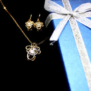 Комплект ожерелья с кристаллами с особенным цветочным узором - Интернет-магазин Come4Buy