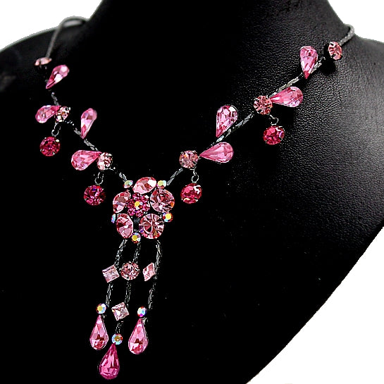 Classic Swan Pendant Pink Crystal Necklace & Earrings Set - Swarovski  Elements Jewelry Set price in UAE | Amazon UAE | kanbkam