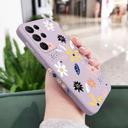 Phone Case For Galaxy Samsung S Series Cover Silicone Printed Flower Pattern