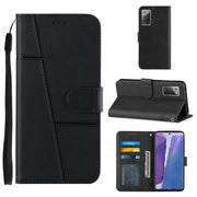 For Samsung Galaxy Note20 Stitching Calf Texture Buckle Horizontal Flip Leather Case with Holder