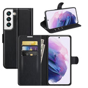 For Samsung S22 Litchi Texture Horizontal Flip Protective Case with Holder  Card Slots