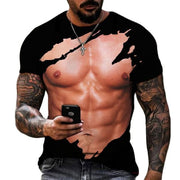 Funny Muscular Patterns 3D Printed Polyester T shirt
