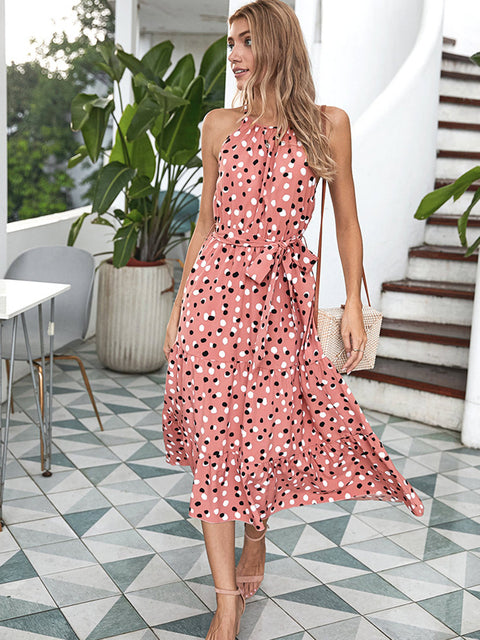 Trendy Polka-Dot Long Dress For Women Come4Buy eShop Trendy Polka-Dot Long Dress For Women Come4Buy eShop