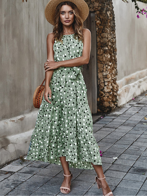 Trendy Polka-Dot Long Dress For Women – Come4Buy eShop Trendy Polka-Dot Long Dress For Women – Come4Buy eShop