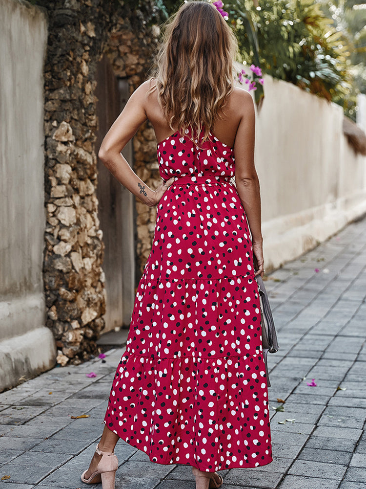 Trendy Polka-Dot Long Dress For Women – Come4Buy eShop Trendy Polka-Dot Long Dress For Women – Come4Buy eShop