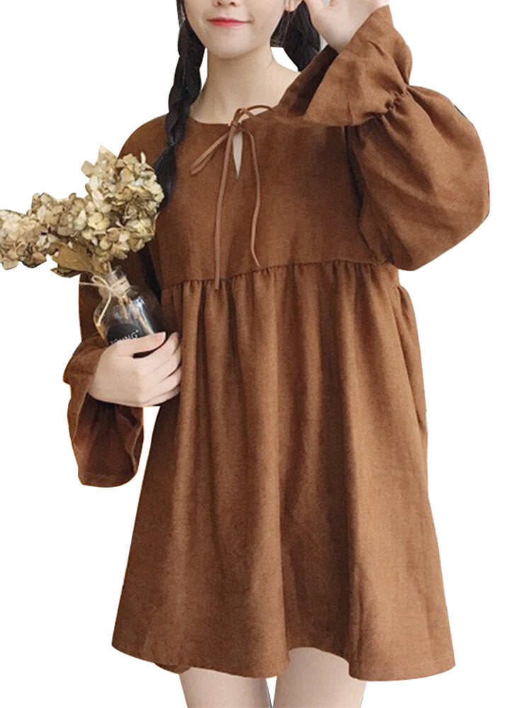 Pleating Long sleeve Pure Color Korean Style Women Mini Dress Come4Buy eShop Pleating Long sleeve Pure Color Korean Style Women Mini Dress Come4Buy eShop
