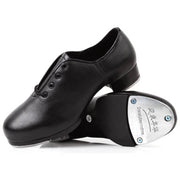Sapatos de couro para sapateado adulto com placa de alumínio