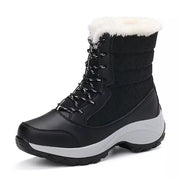 Botines Mujer Keep Warm Lace Up Botas impermeables