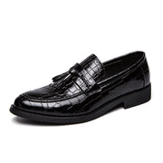 Leather Pointed Toe Soft Sole Tassel Casual Business Men Dress Shoes