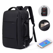 Black Adjustable Large Capacity Backpacks