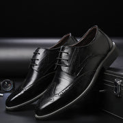 Pantofi din piele neagră pentru bărbați