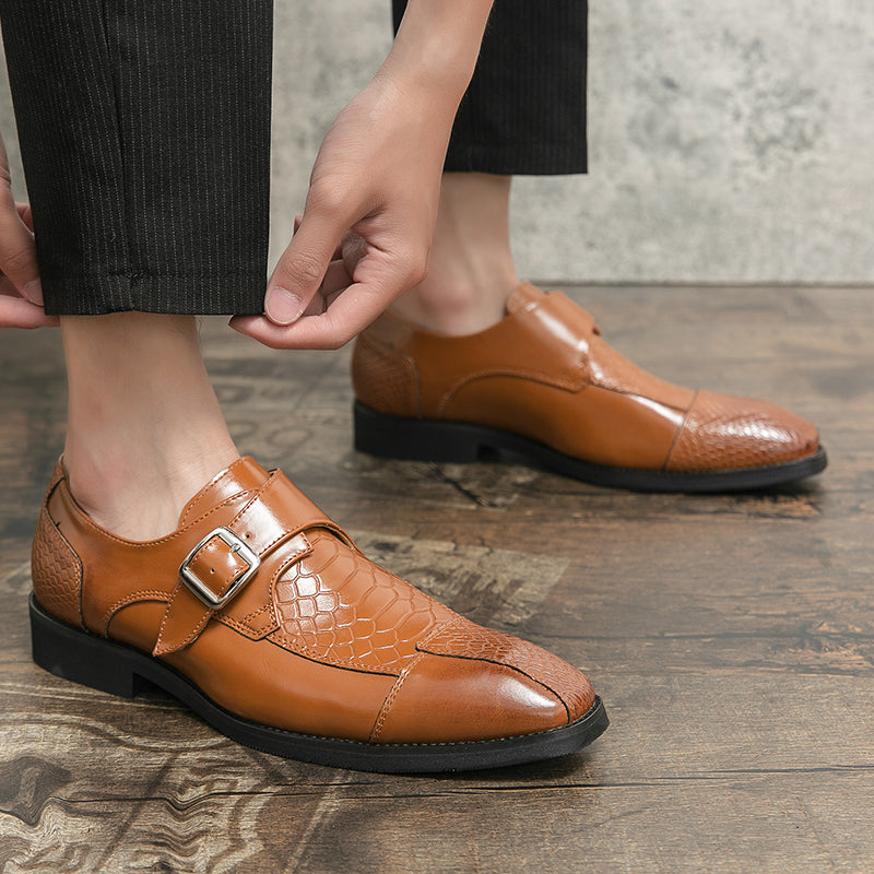 Casual Buckle Pointed Black Shoes Men Dress Shoes Come4Buy eShop Casual Buckle Pointed Black Shoes Men Dress Shoes Come4Buy eShop