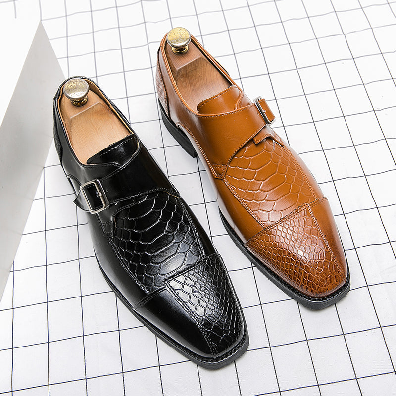Casual Buckle Pointed Black Shoes Men Dress Shoes Come4Buy eShop Casual Buckle Pointed Black Shoes Men Dress Shoes Come4Buy eShop