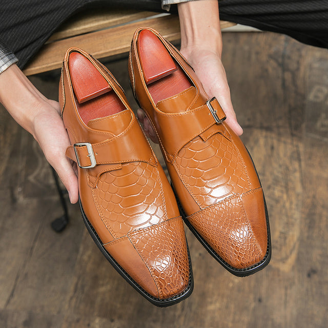 Casual Buckle Pointed Black Shoes Men Dress Shoes Come4Buy eShop Casual Buckle Pointed Black Shoes Men Dress Shoes Come4Buy eShop