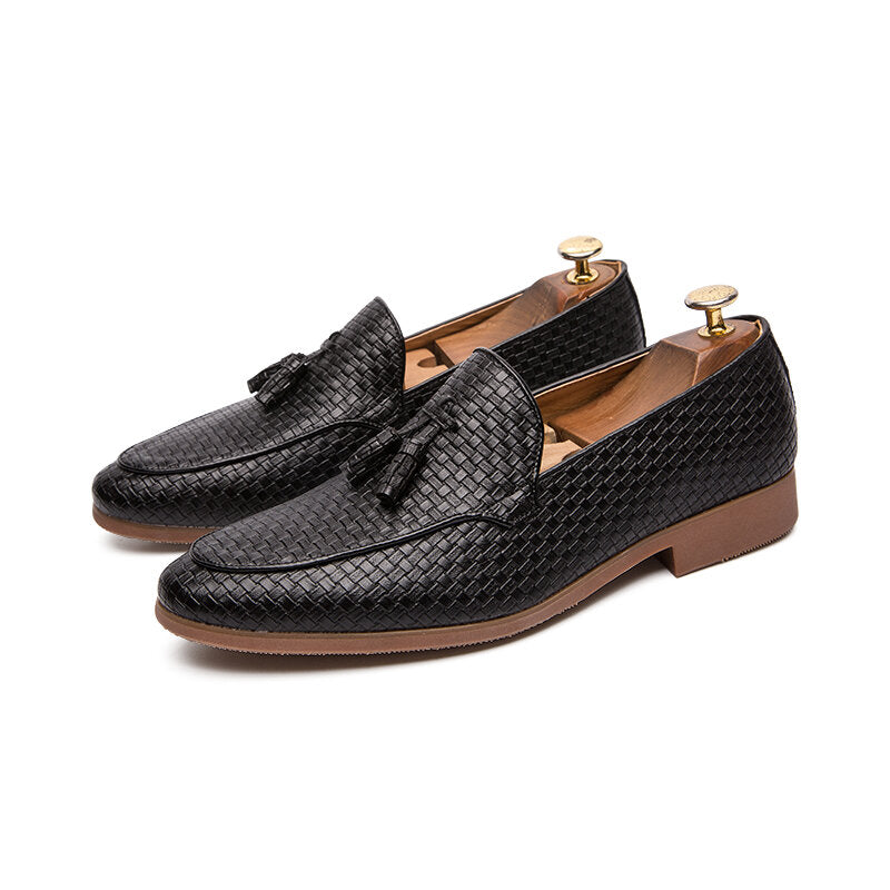 Woven Detail Tassel Decor Slip On Business Casual Gentle Men Dress Sho – Come4Buy eShop Woven Detail Tassel Decor Slip On Business Casual Gentle Men Dress Sho – Come4Buy eShop
