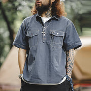 Casual Outdoor Collection Blue Short Sleeve Shirt