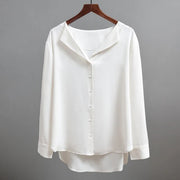 Chiffon blouses dames casual shirt met lange mouwen