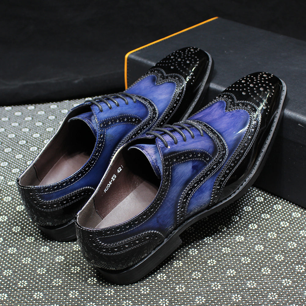 Mens Blue Leather Shoes Come4Buy eShop Mens Blue Leather Shoes Come4Buy eShop