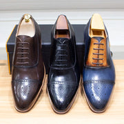 Rankų darbo klasikiniai Wingtip Oxfords Brogue batai