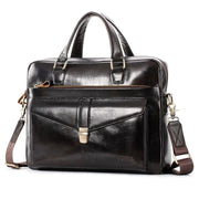Varume Briefcase Genuine Leather 14 inch Laptop Bag