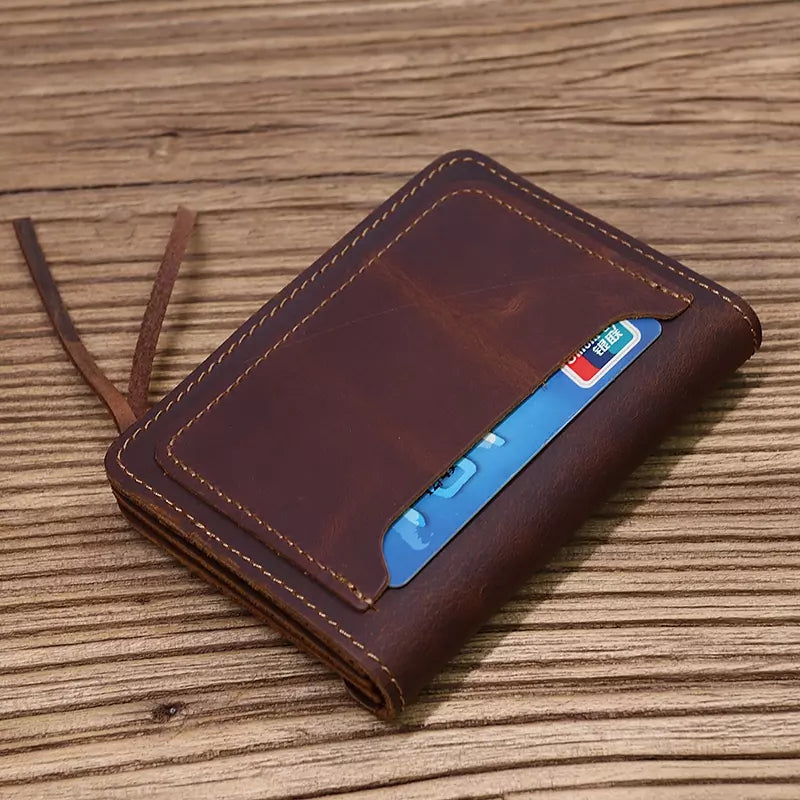 Men's Genuine Leather Wallet and Zipper Mens Wallet RFID Blocking Coin  Pocket Bifold Purse Credit Card Holder Wallets Slim Purse - Walmart.com