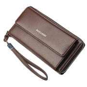 Men PU Leather Large Capacity Multi-card Slot Casual Carry Handle Clutch Bag Card Holder Wallet