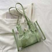 Çanta dore me çantë të përbërë transparente me kapacitet të madh