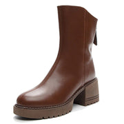 Leather Boots Women's Ankle