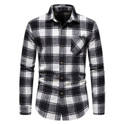 Trend Thick Warm Wool Flannel Casual Long Sleeve Shirt