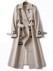 Classic Double Breasted Knee Oversized Trench Coat