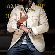 Cotton Lapel Jackets Multi-pocket Short Parkas