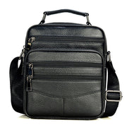 Cowhide Leather Messenger Poschen Männer iPad Business Bag