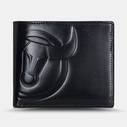 Men Horizontal Vertical Wallets Bifold RFID Anti-theft Brush Multi-card Slot Card Holder Money Clip Cowhide Wallets