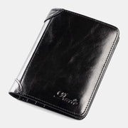 Men Genuine Leather Retro Bifold Thick RFID Anti-theft Card Holder Coin Purse Money Clip Cowhide Wallet