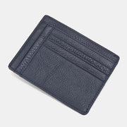 Men Genuine Leather Cowhide RFID Anti-theft Multi-slot Card Holder Wallet