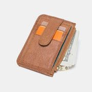 Ανδρικό γνήσιο δέρμα RFID Αντικλεπτικό Retro Mini Easy Carry Μικρές τσάντες νομισμάτων Πορτοφόλι θήκης κάρτας