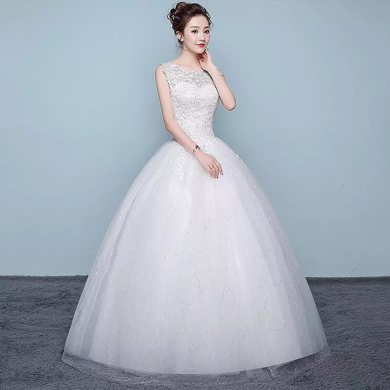 White Princess Ball Gown Wedding Dress – HER SHOP | Live beautiful, Live  free