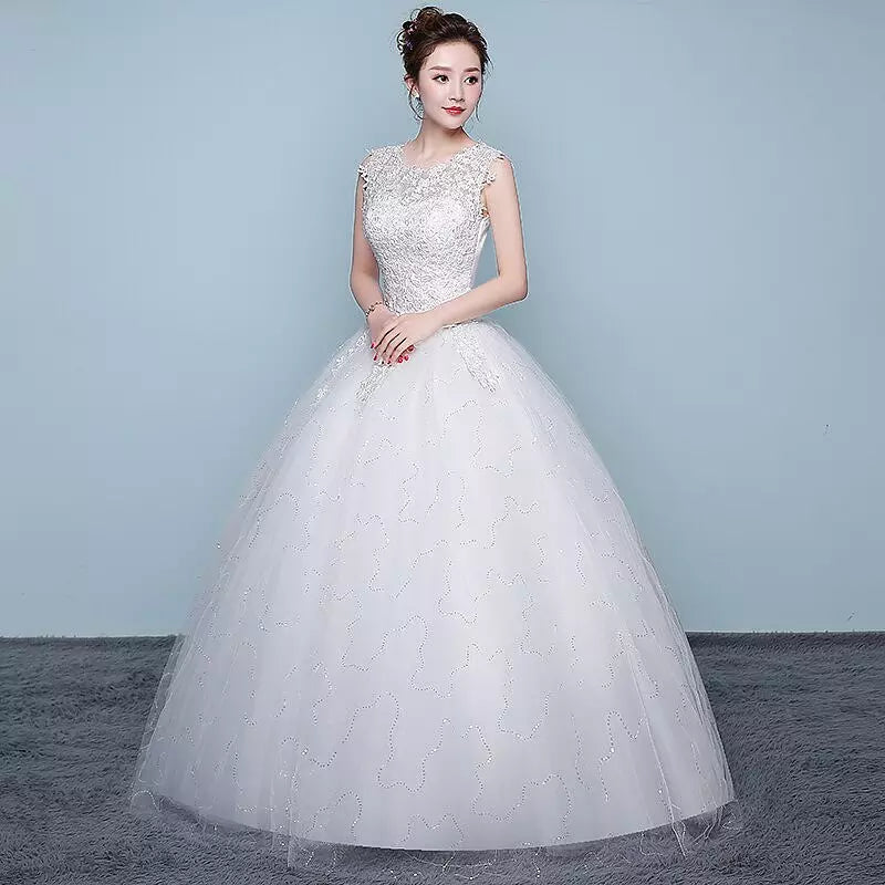 Luxury Pale Blue Princess Cathedral Traditional Victorian Wedding Dress