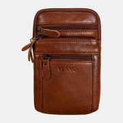 جلد طبيعي الخصر حقيبة متعددة الجيوب حزام حقيبة الهاتف حقيبة الكتف حقيبة للرجال