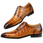 Këpucë të rehatshme për zyrë biznesi në modë Brogue Yellow Brown