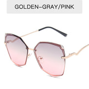 Kacamata Fashion Polygon Gradient Eye Untuk Wanita UV400