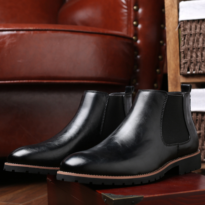 Faux leather clearance boots mens