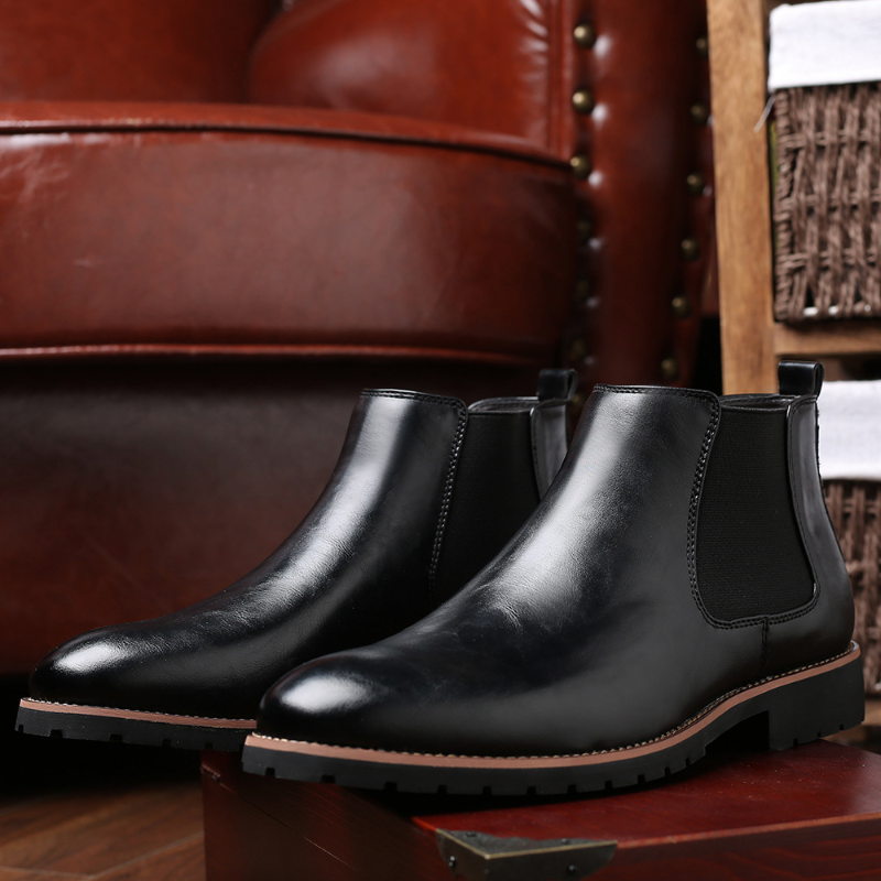 Faux Leather Boots Men Comfortable Chelsea Boots Come4Buy eShop