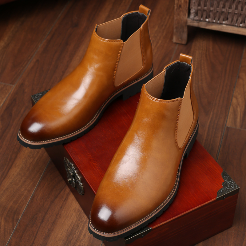 Faux Leather Boots Men Comfortable Chelsea Boots Come4Buy eShop
