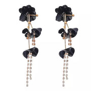 Long Flower Tassel Earrings For Woman Party