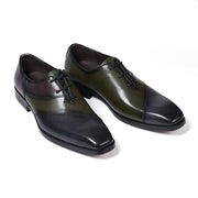 Genuine Leather Mixed Colors Design Oxfords Men Shoes