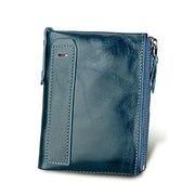 Genuine Leather Unisex RFID Wallet Purses Coin