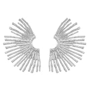 Gintong Kulay ng Fan-shaped Stud Earrings