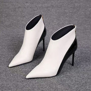 White Ankle Boots na Babae