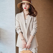 Fashion Korean Long Sleeve Blazers Woman Jacket